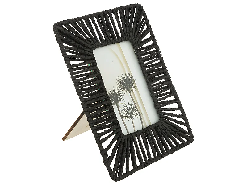 Cadre photo à poser en Métal Noir et Verre pour Photo 10 x 15 cm