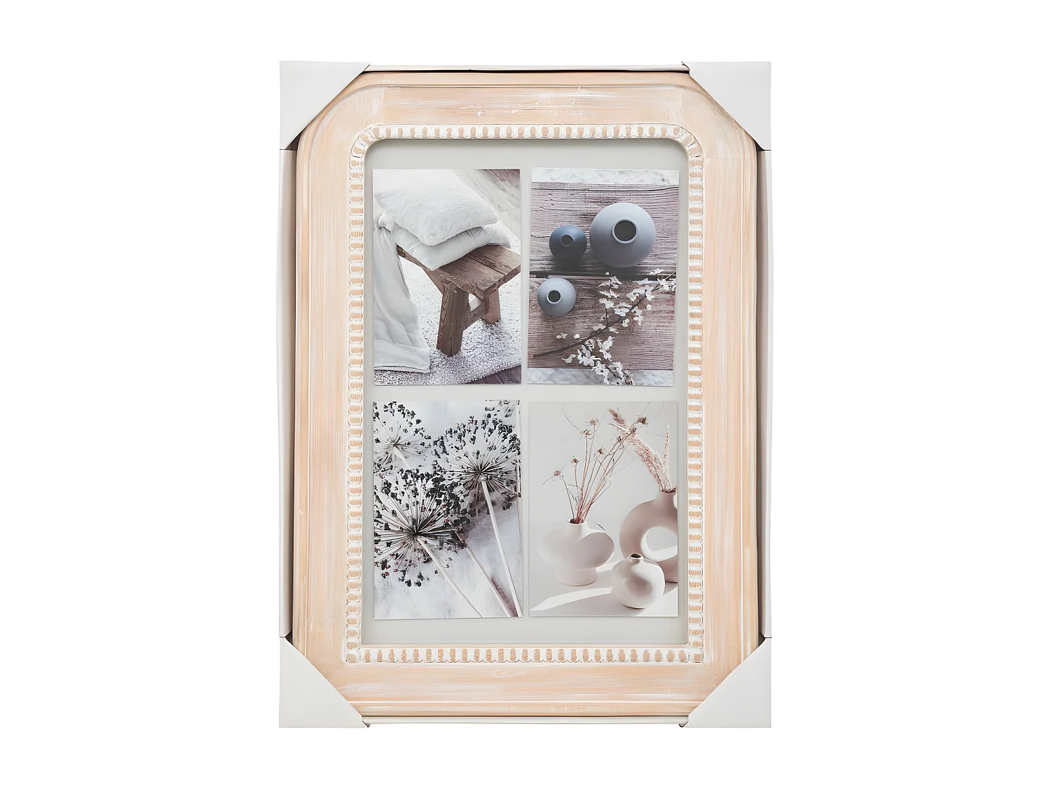 Pêle-mêle Multivues 4 photos en Bois et Verre 31 x 44 cm