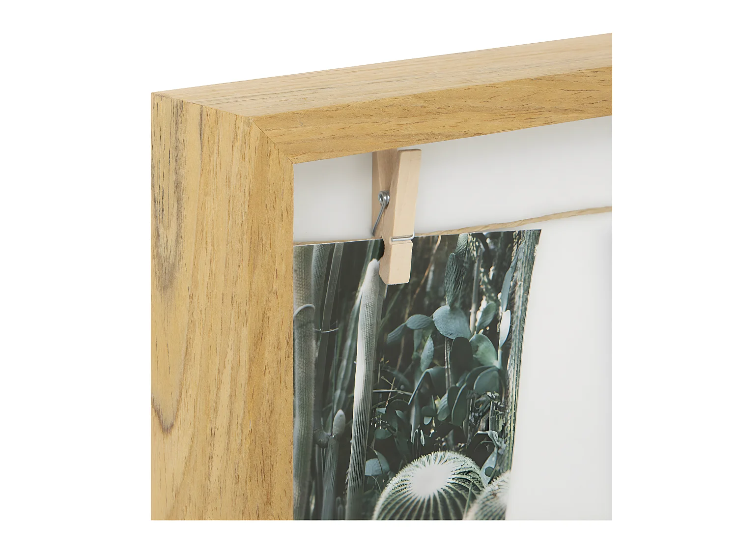 Pêle-mêle Multivues Porte Photos en Bois et Verre 40 x 40 cm