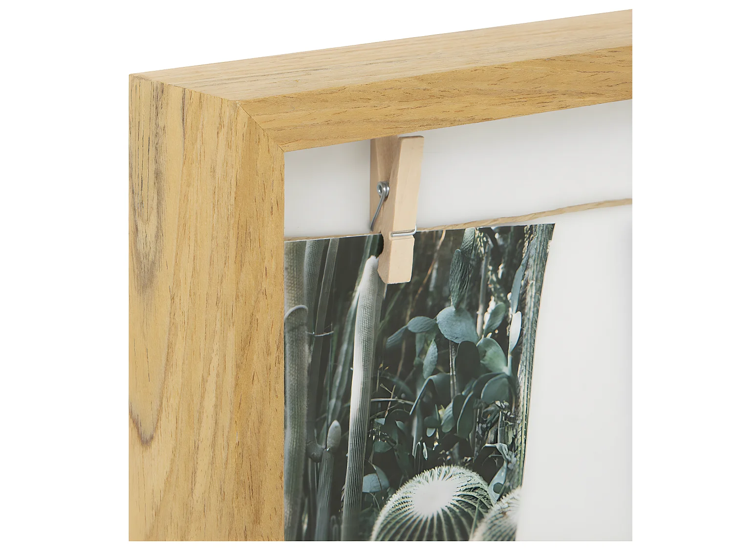 Pêle-mêle Multivues Porte Photos en Bois et Verre 40 x 40 cm