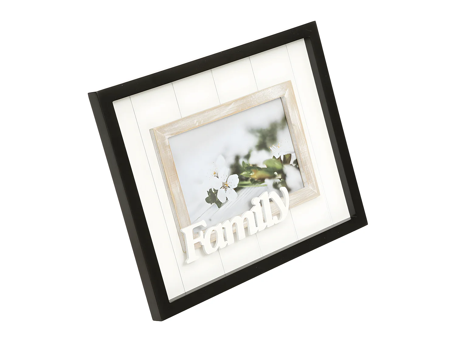 Cadre photo à poser Family en Bois et Verre pour Photo 10 x 15 cm