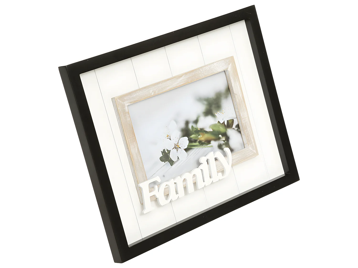 Cadre photo à poser Family en Bois et Verre pour Photo 10 x 15 cm