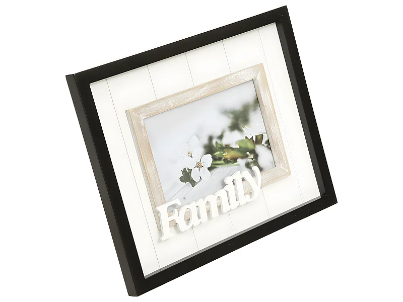 Cadre photo à poser Family en Bois et Verre pour Photo 10 x 15 cm