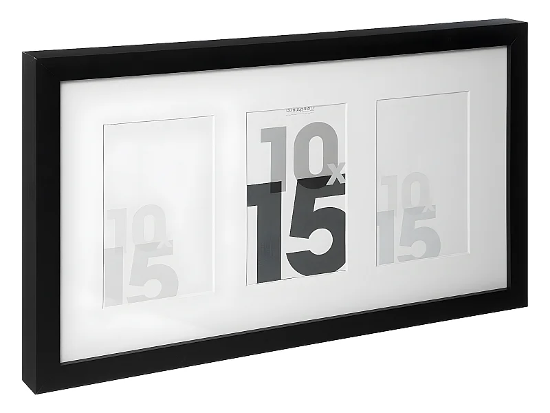 Pêle-mêle Multivues 3 photos en Bois et Verre 24.8 x 43.8 cm