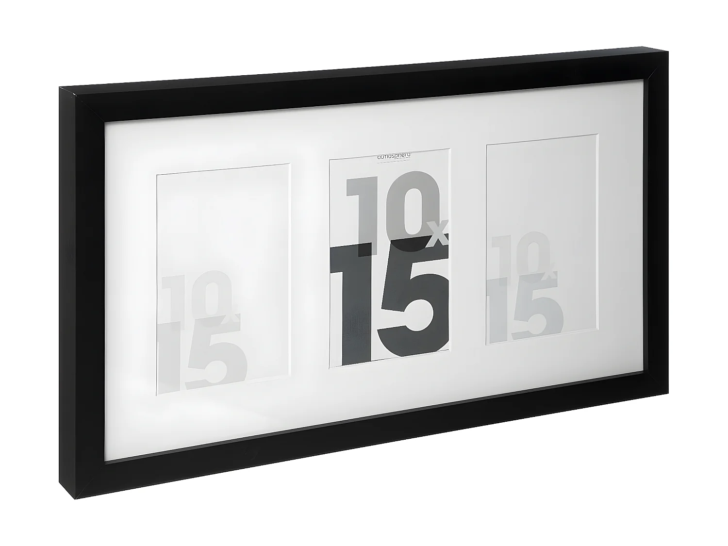 Pêle-mêle Multivues 3 photos en Bois et Verre 24.8 x 43.8 cm