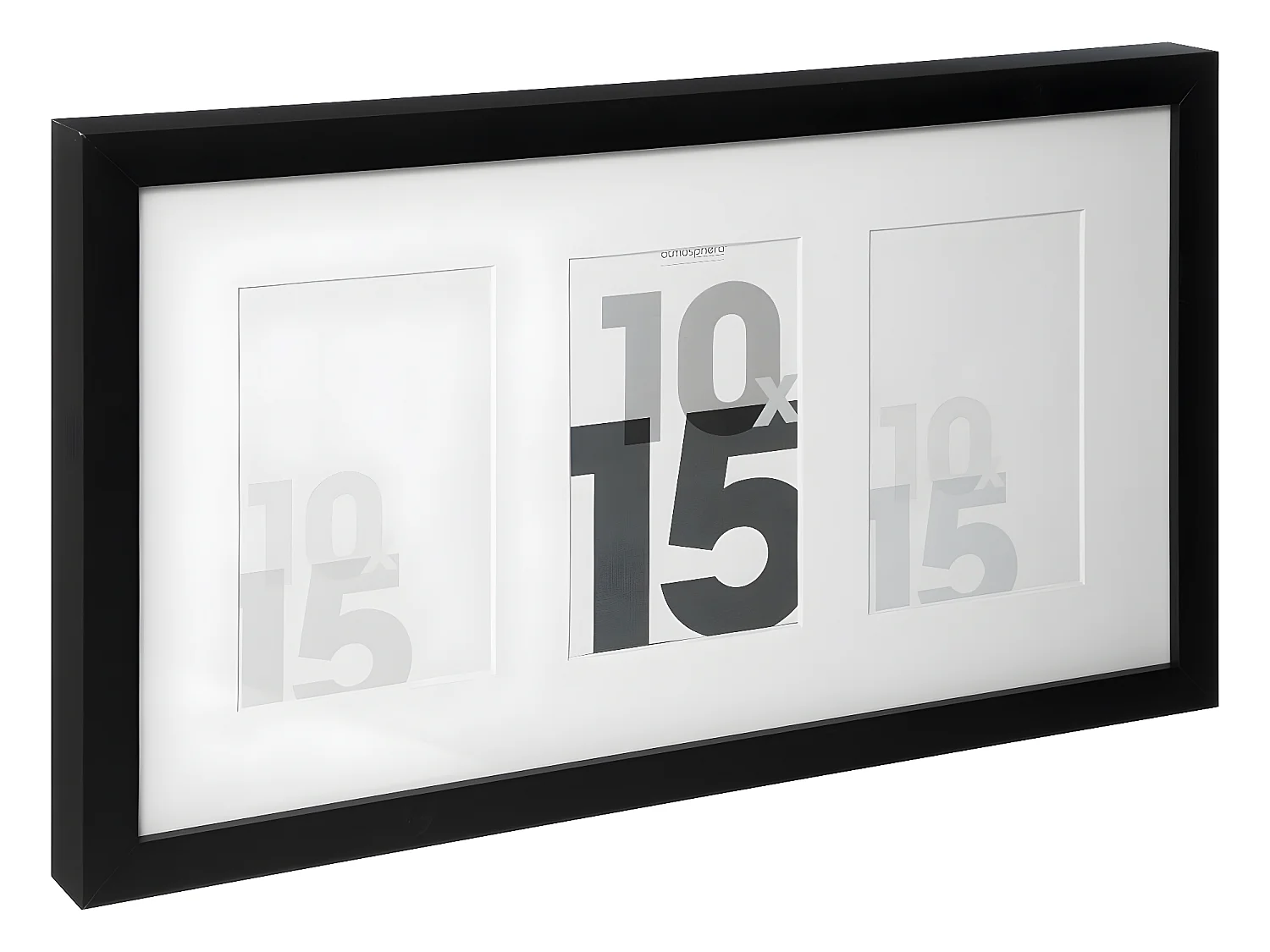 Pêle-mêle Multivues 3 photos en Bois et Verre 24.8 x 43.8 cm