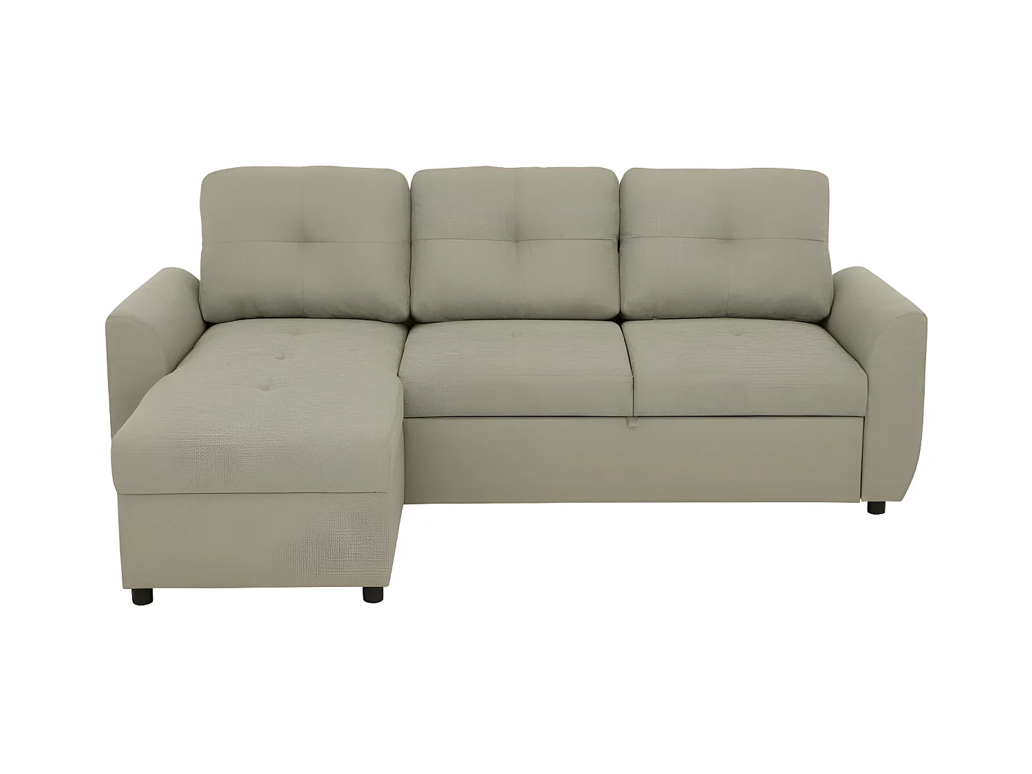 Canapé d'angle convertible réversible 5 places - Tissu Malmo sable - FOLK