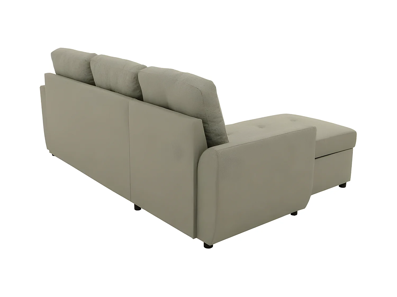 Canapé d'angle convertible réversible 5 places - Tissu Malmo sable - FOLK