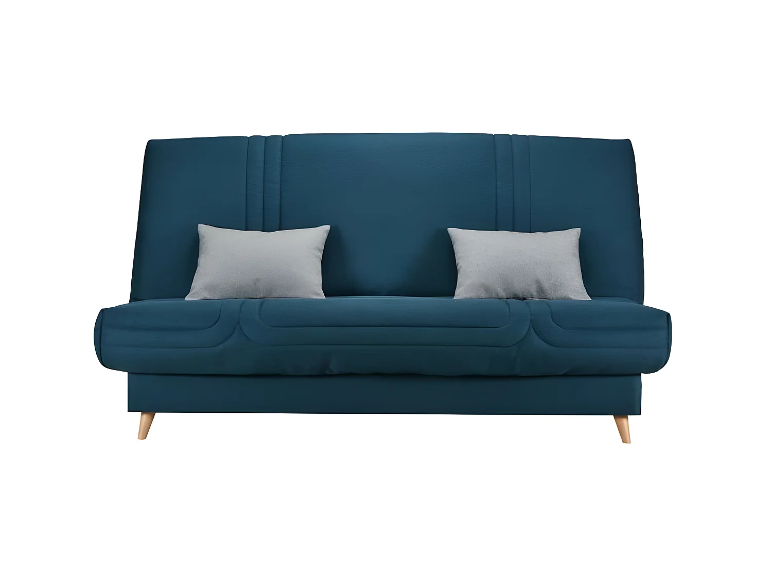 BULTEX Clic clac MONA 3 places - Tissu Bleu - L 192 x P 95 x H 101