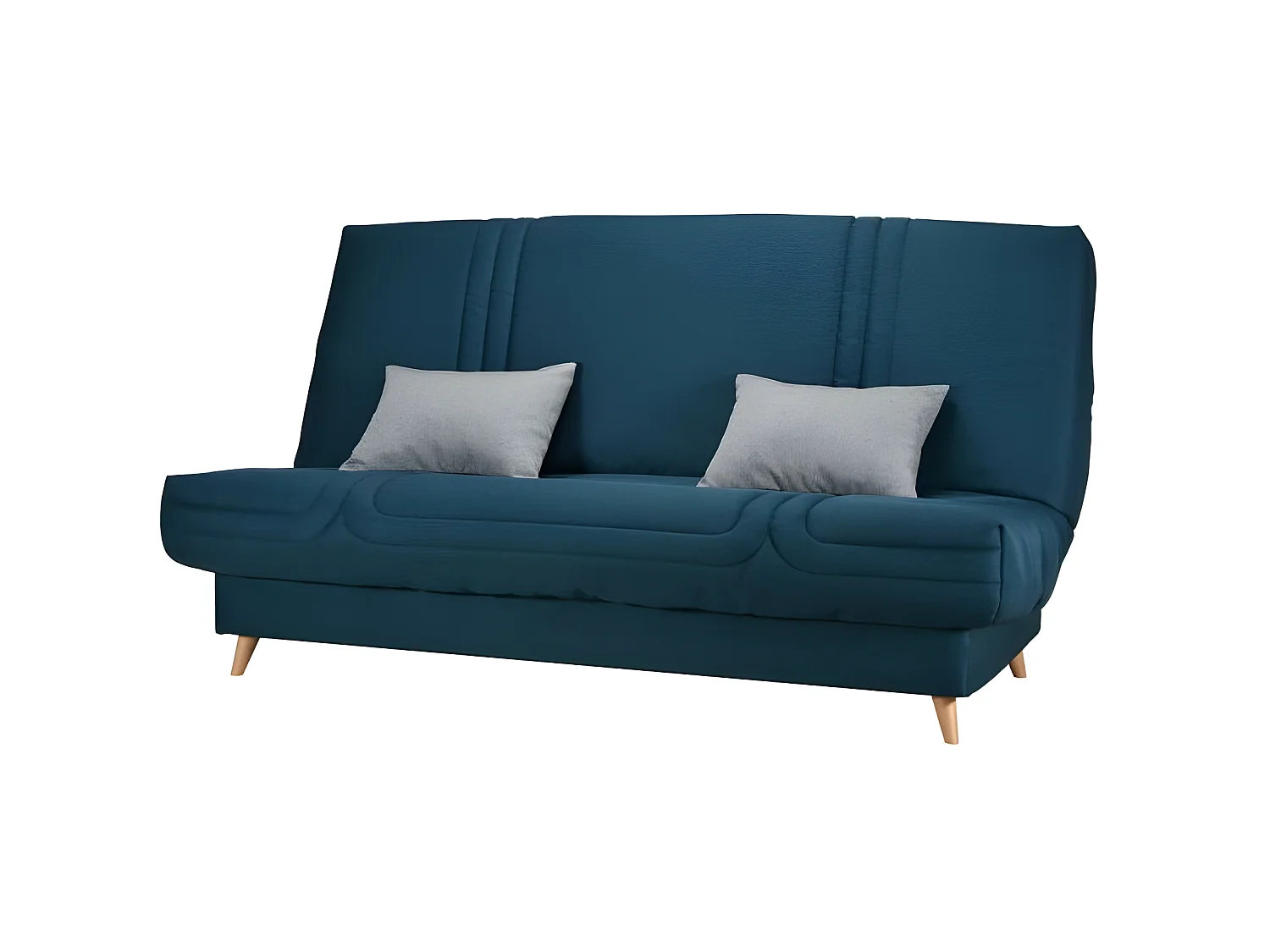 BULTEX Clic clac MONA 3 places - Tissu Bleu - L 192 x P 95 x H 101