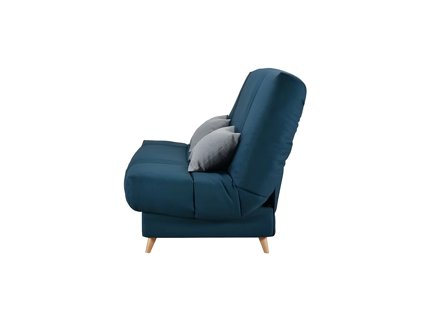 BULTEX Clic clac MONA 3 places - Tissu Bleu - L 192 x P 95 x H 101