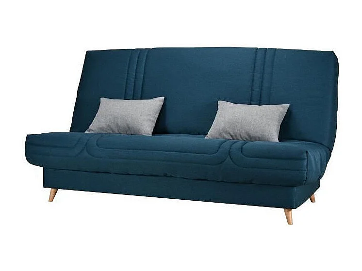 BULTEX Clic clac MONA 3 places - Tissu Bleu - L 192 x P 95 x H 101