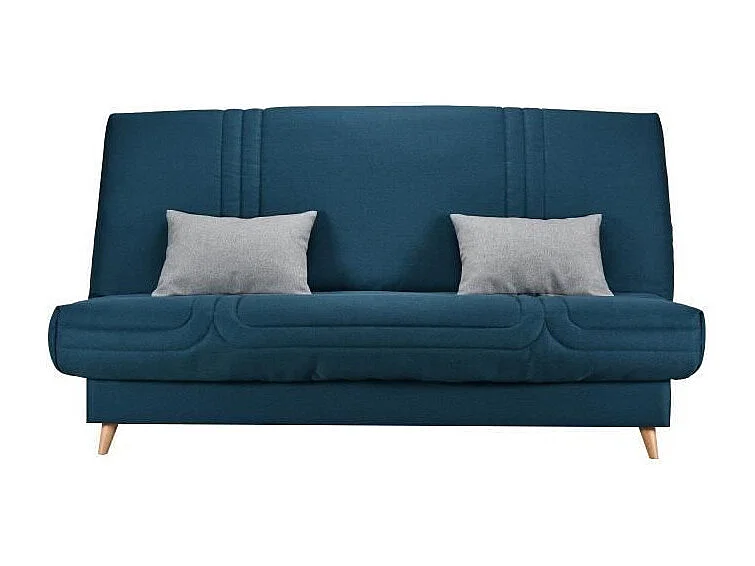 BULTEX Clic clac MONA 3 places - Tissu Bleu - L 192 x P 95 x H 101