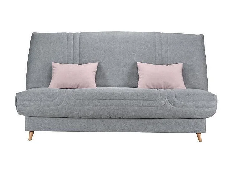 BULTEX Clic clac MONA 3 places - Tissu gris - L 192 x P 95 x H 101