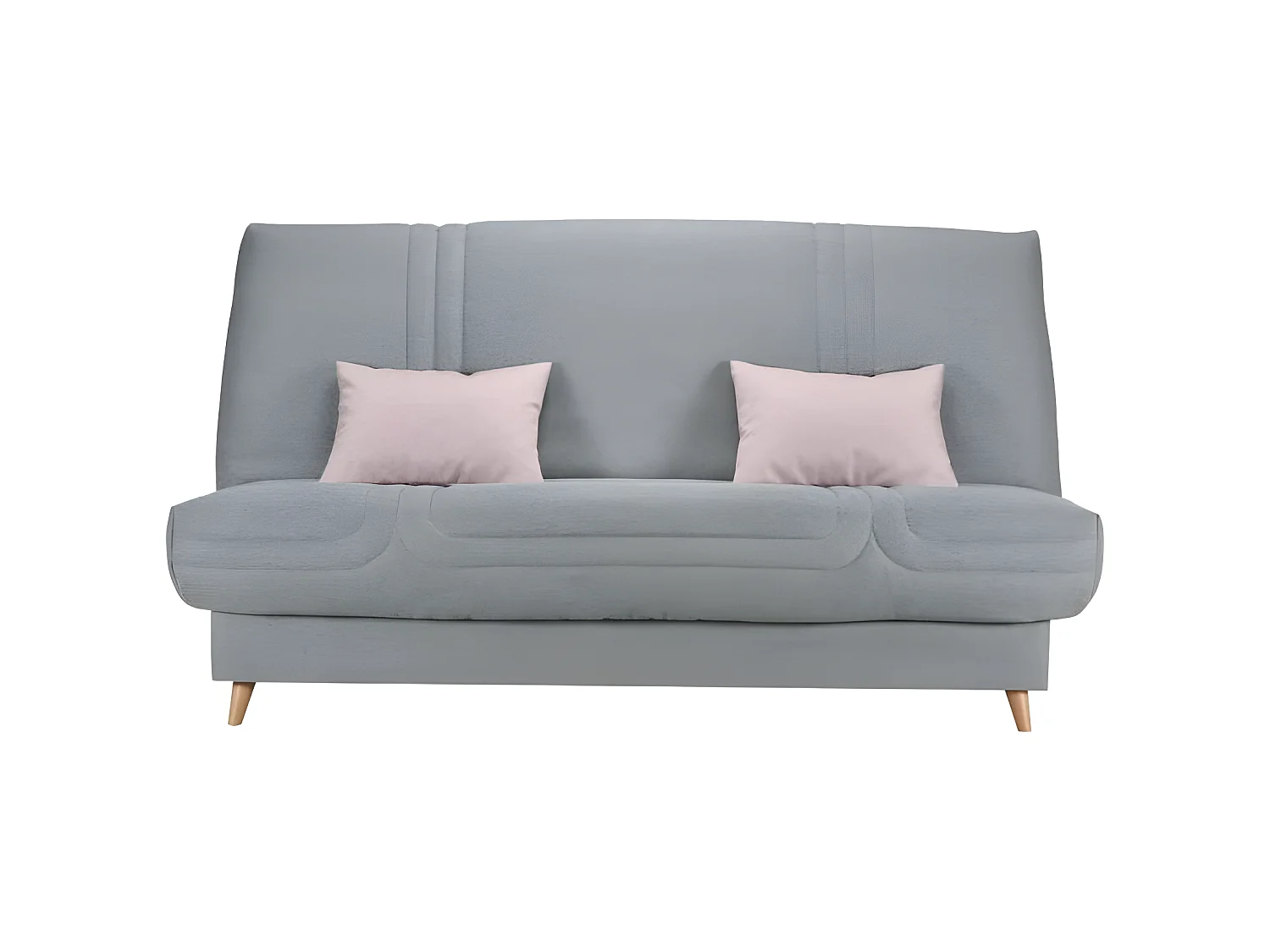BULTEX Clic clac MONA 3 places - Tissu gris - L 192 x P 95 x H 101
