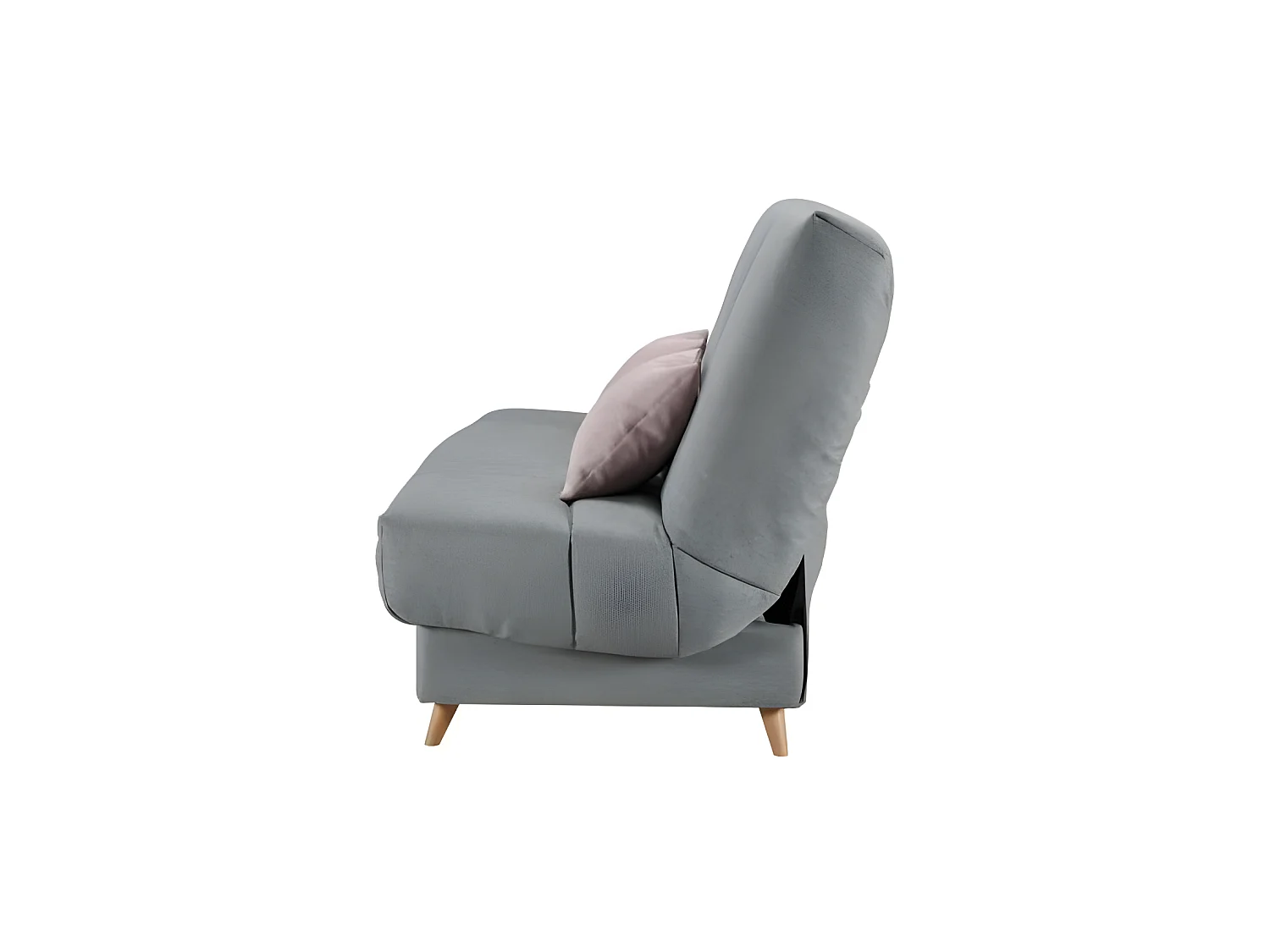 Schlafsofa BULTEX Clic clac MONA 3-Sitzer - Grauer Stoff - Hergestellt in Frankreich