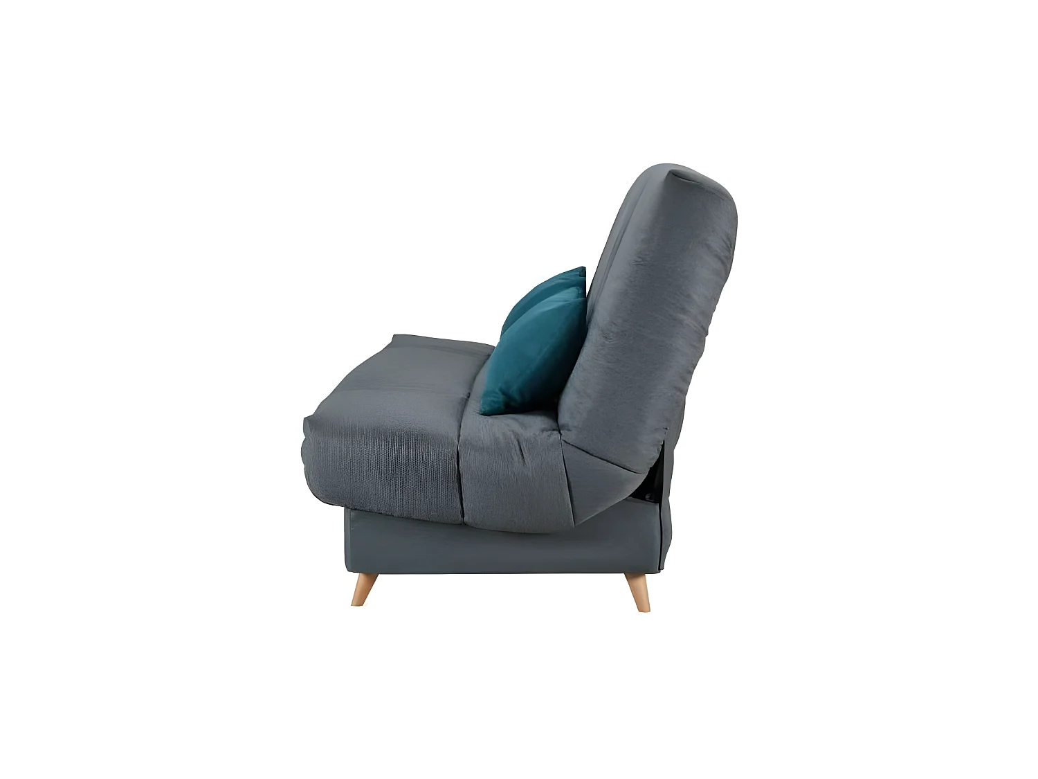 Schlafsofa BULTEX Clic clac MONA 3-Sitzer - Anthrazit Stoff - Matratze Bi-Bloc Bultex - Hergestellt in Frankreich