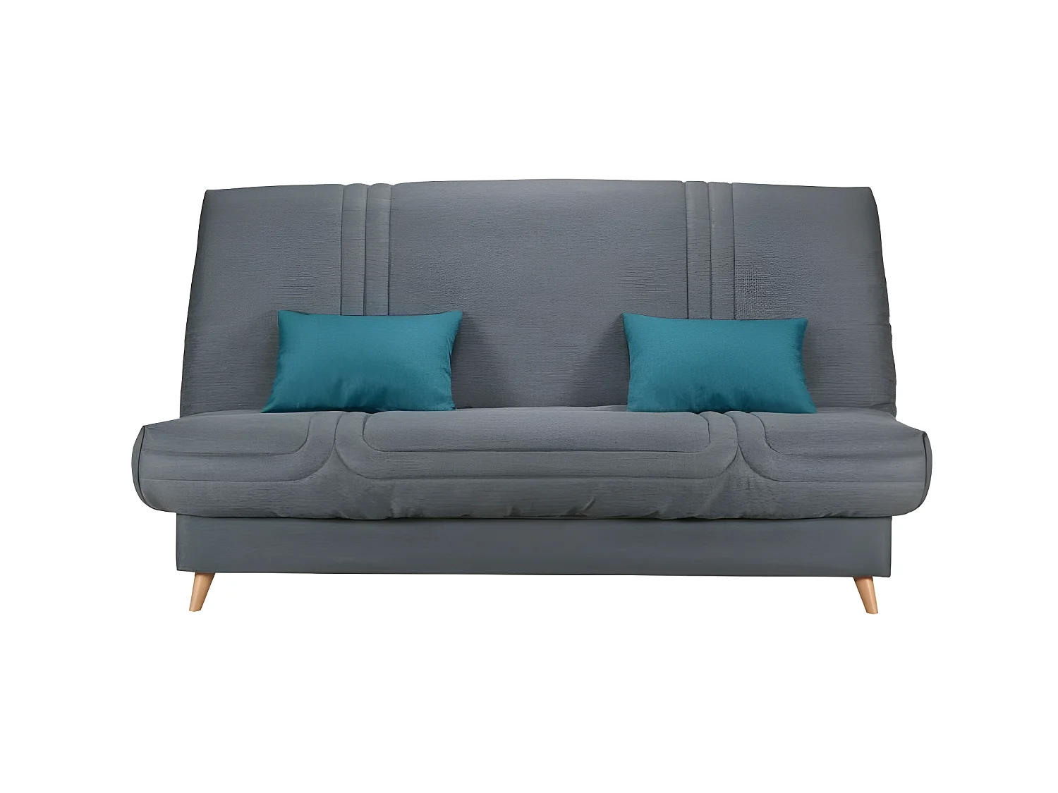 BULTEX Clic clac MONA 3 places - Tissu anthracite - L 192 x P 95 x H 101