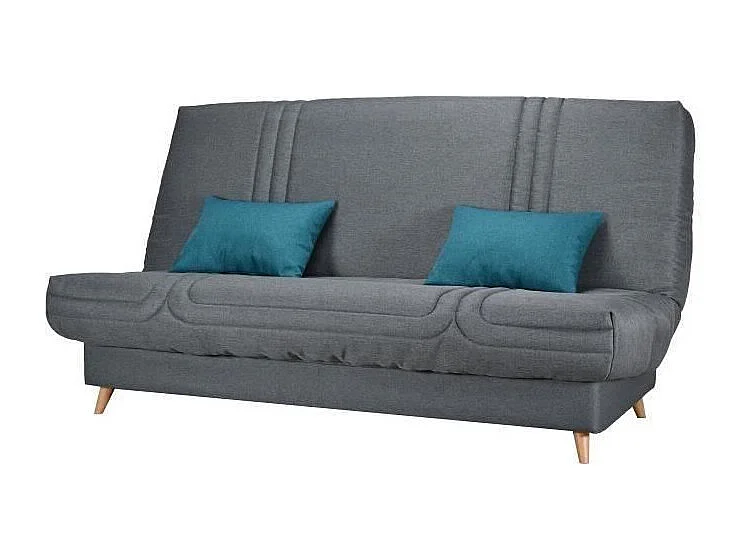 BULTEX Clic clac MONA 3 places - Tissu anthracite - L 192 x P 95 x H 101