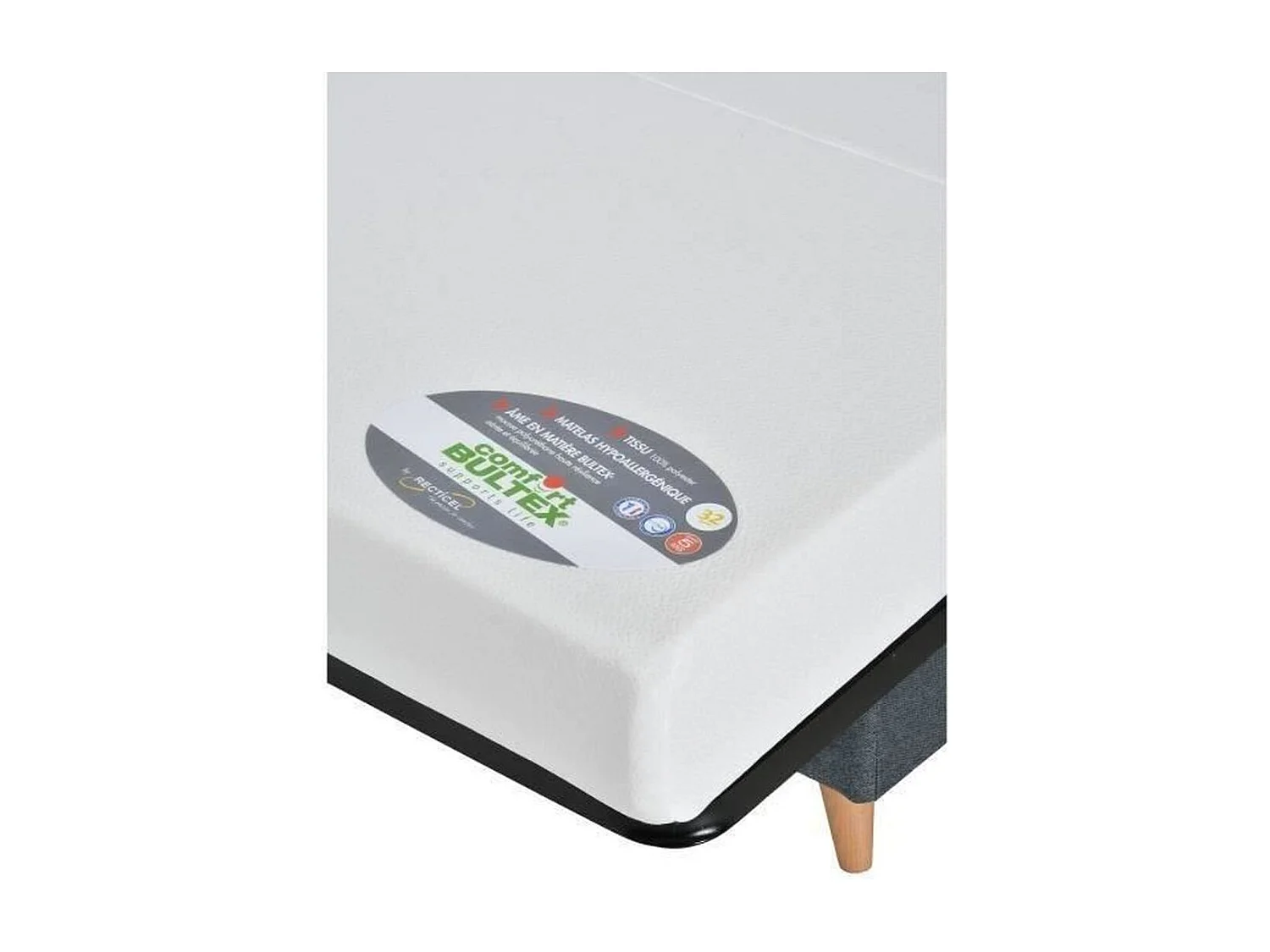 BULTEX Clic clac MONA 3 places - Tissu anthracite - L 192 x P 95 x H 101