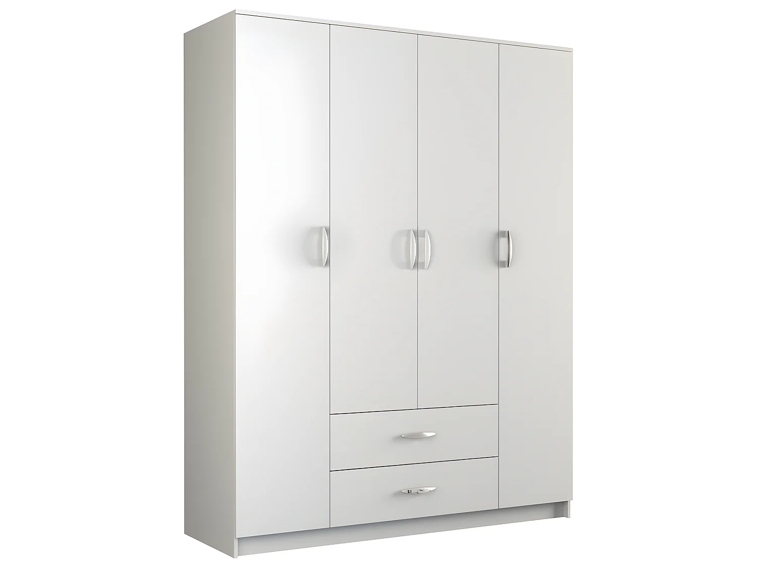 ROMA - Grande armoire de chambre 4 portes - 160x52x205 cm - 2 tiroirs - Armoire avec penderie