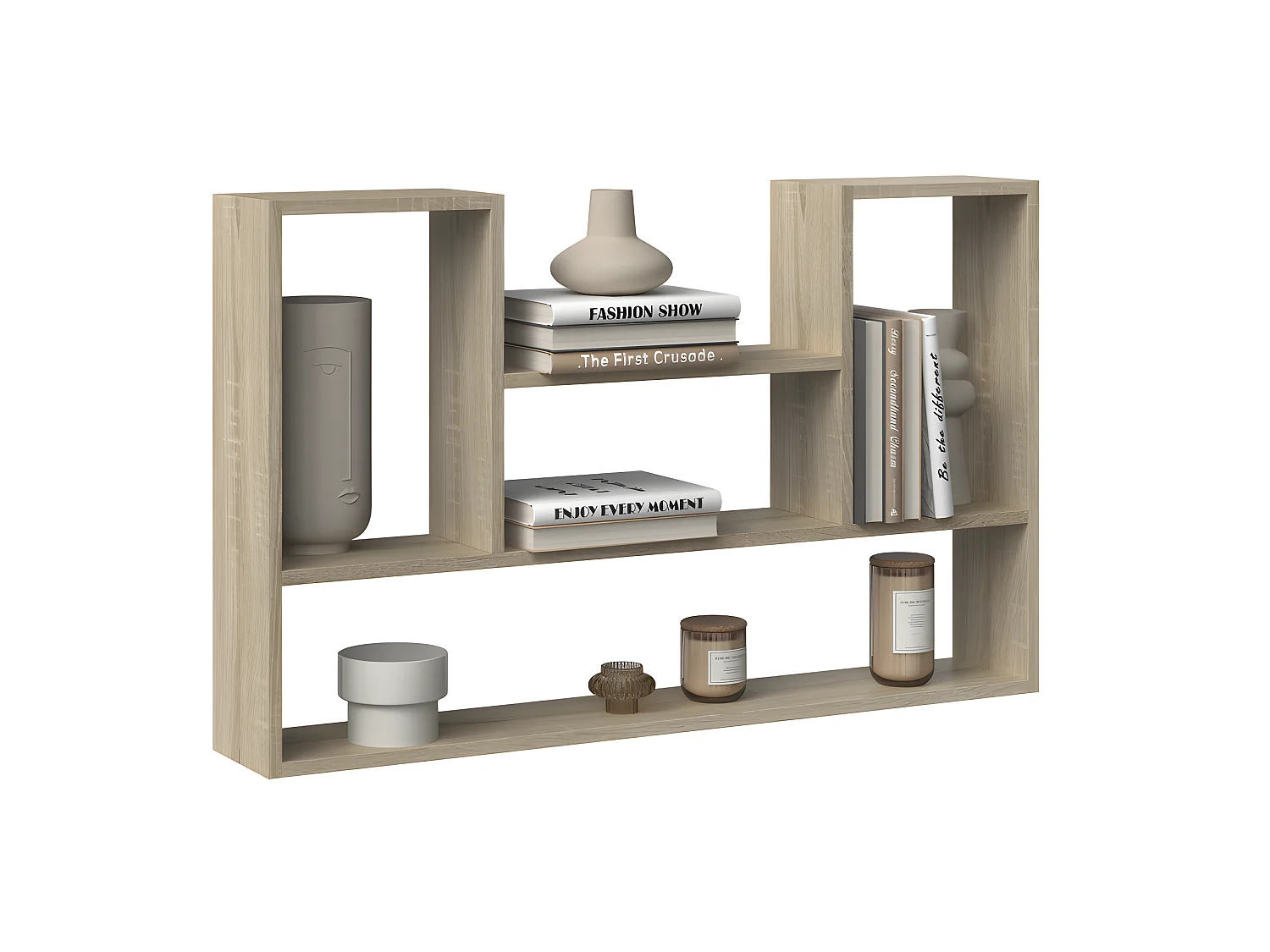 CARINA | Tavolino moderno 91x51x40 soggiorno/ufficio con nicchie | Tavolo in stile moderno + rivista/telecomando/contenitore decorativo