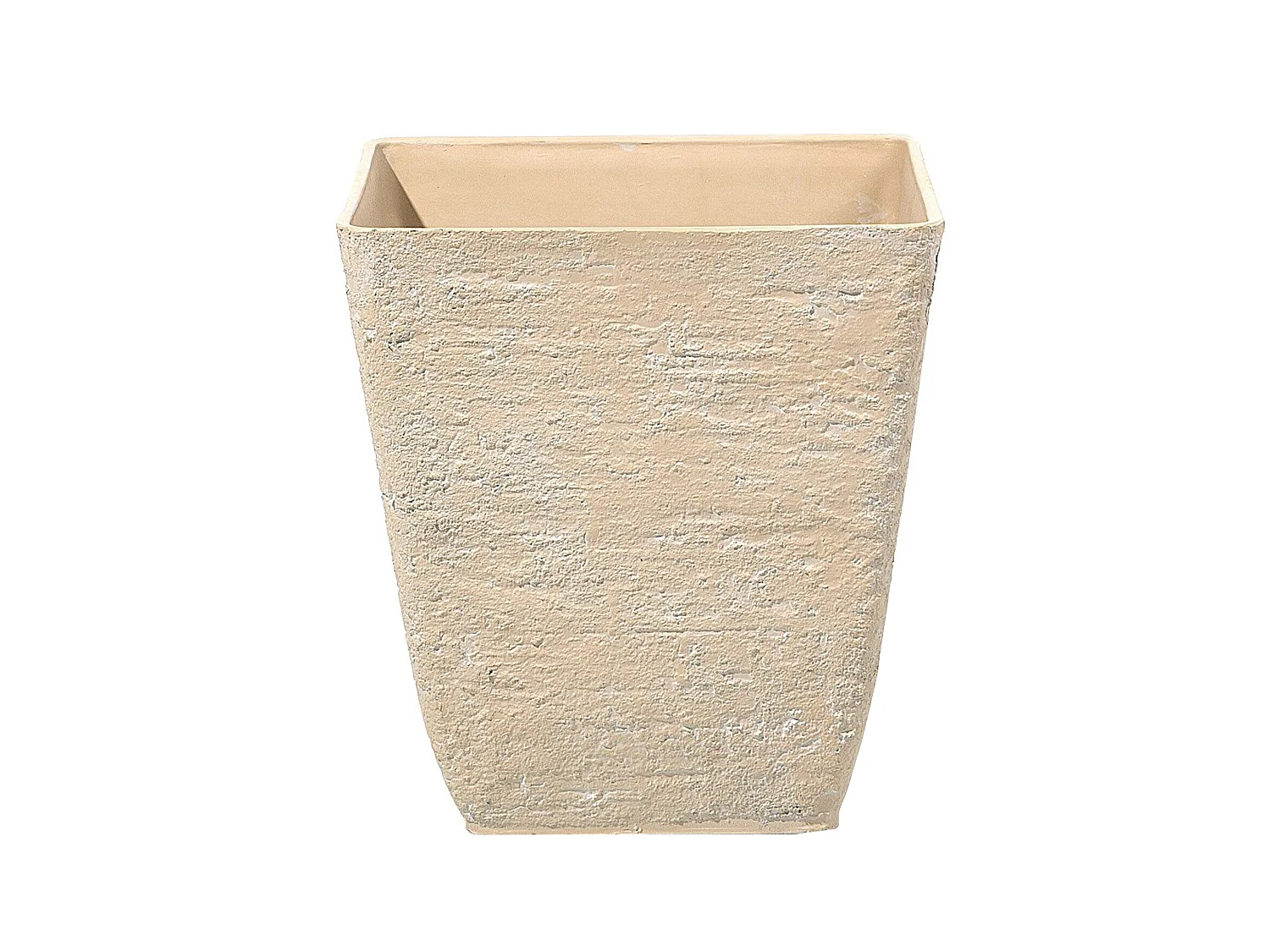 Lot de 2 pots de fleurs DELOS Pierre 39 cm Beige