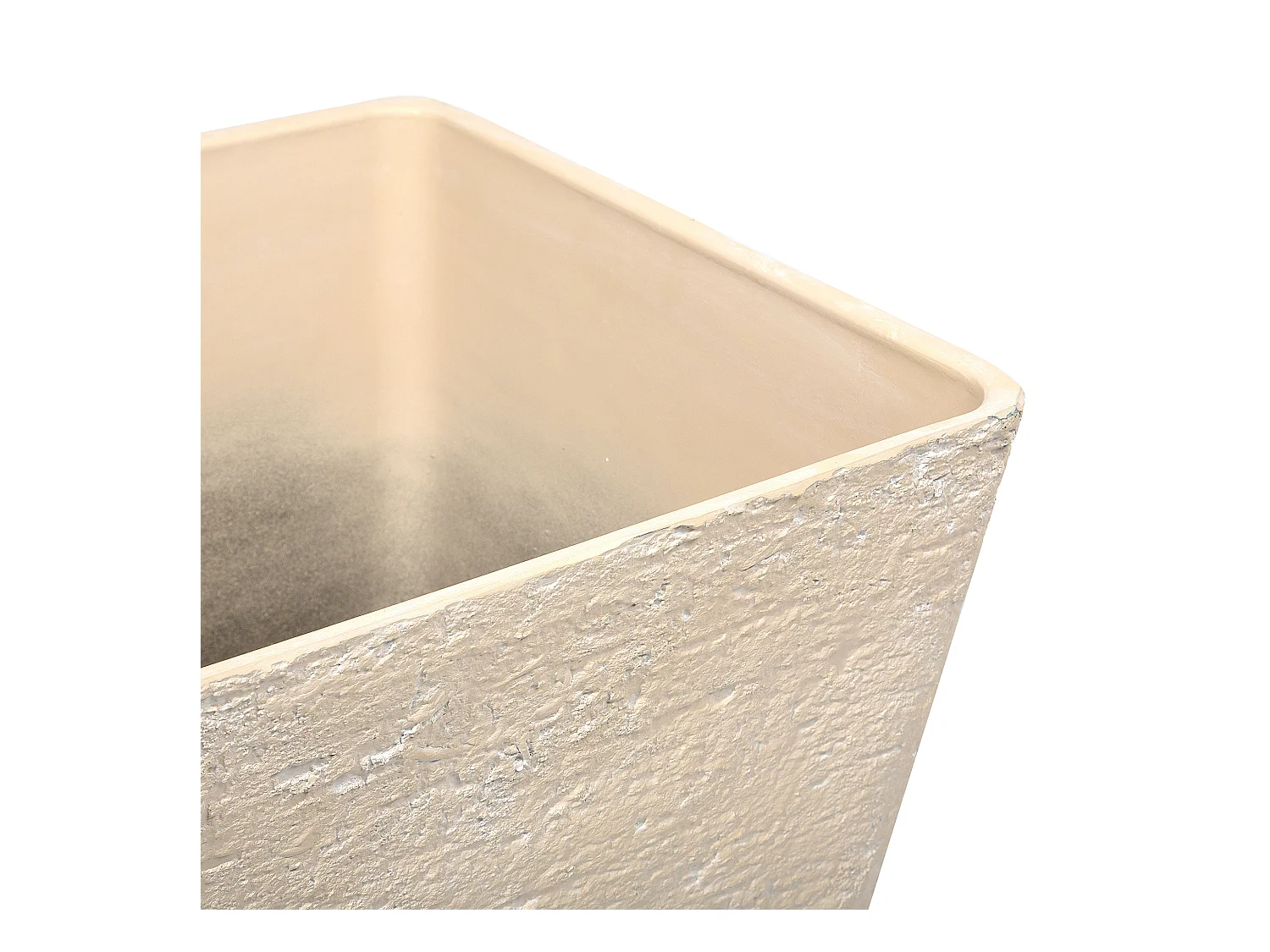 Lot de 2 pots de fleurs DELOS Pierre 39 cm Beige