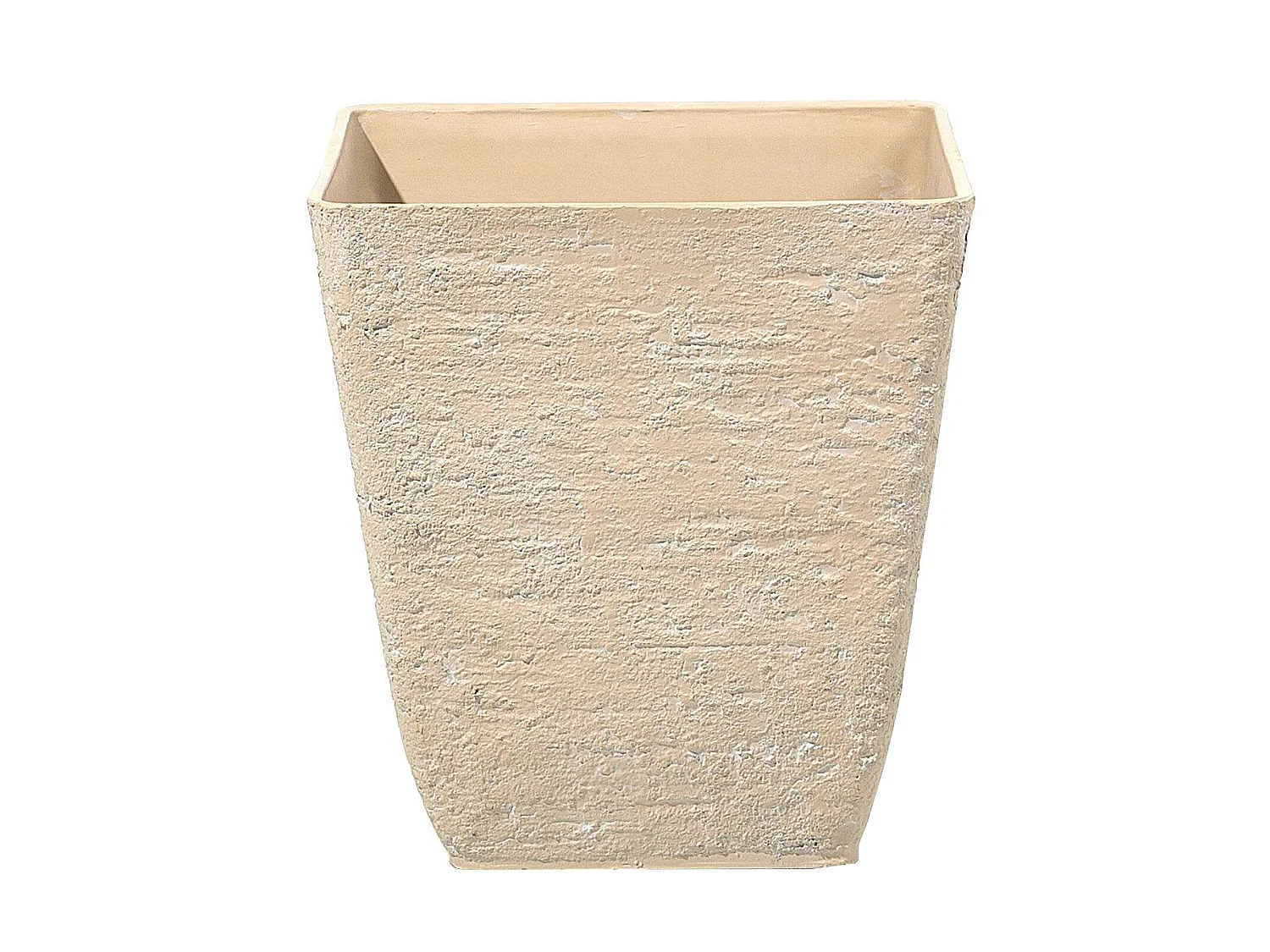 Lot de 2 pots de fleurs DELOS Pierre 39 cm Beige