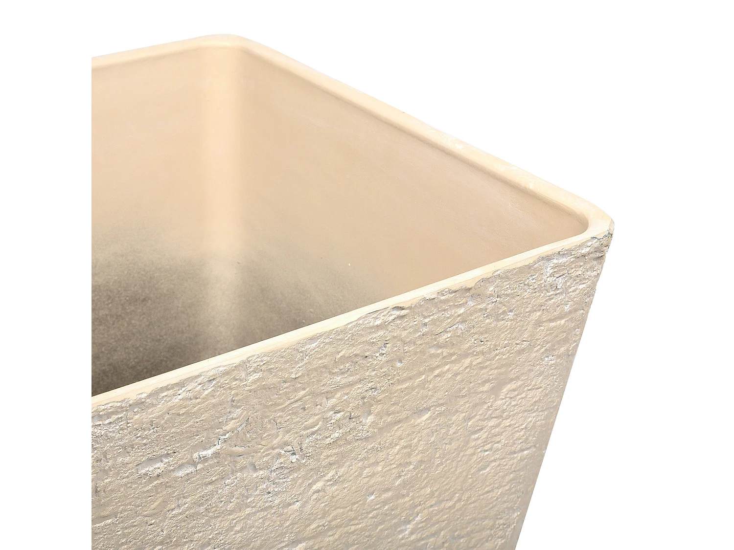 Lot de 2 pots de fleurs DELOS Pierre 39 cm Beige