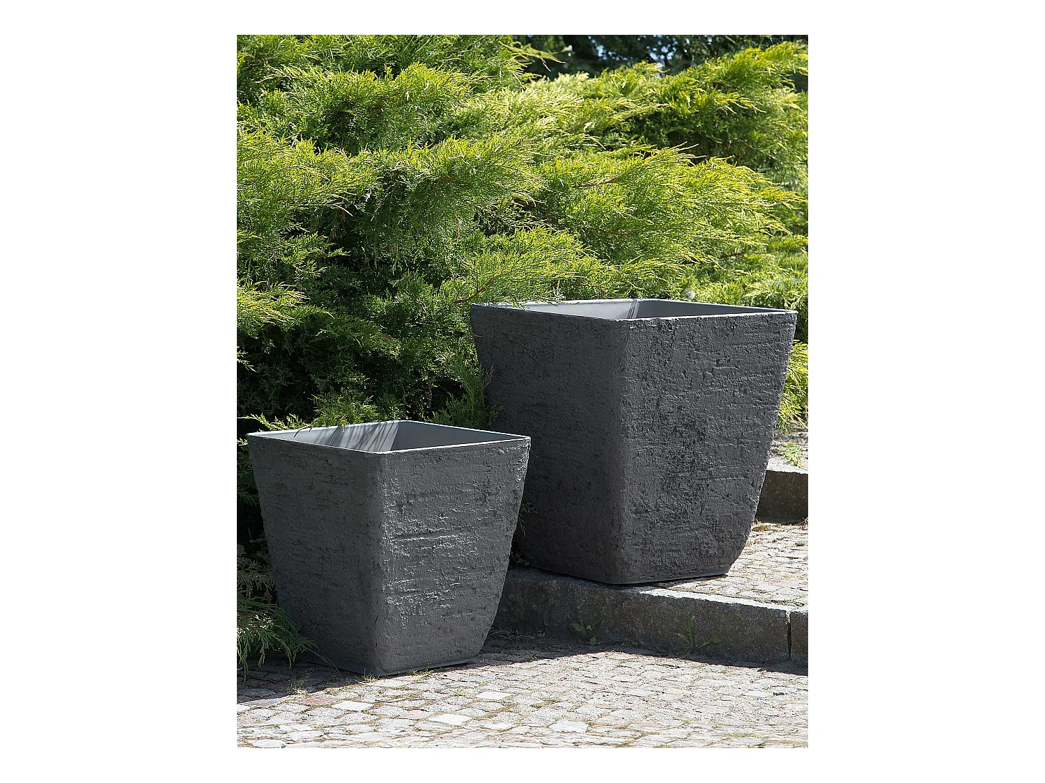 Lot de 2 pots de fleurs DELOS 49 cm Gris