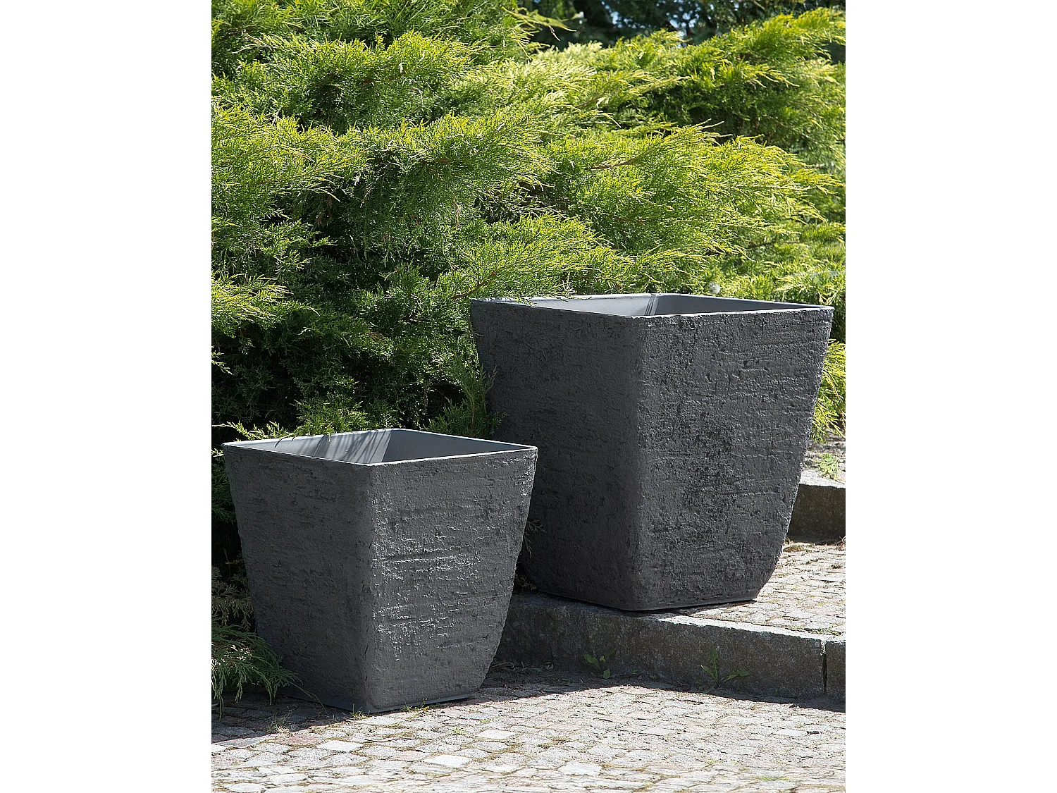 Lot de 2 pots de fleurs DELOS 49 cm Gris