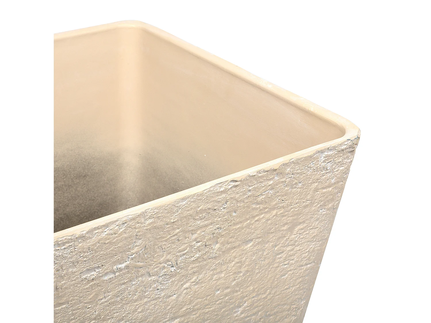 Set van 2 bloempotten DELOS Steen 49 cm Beige