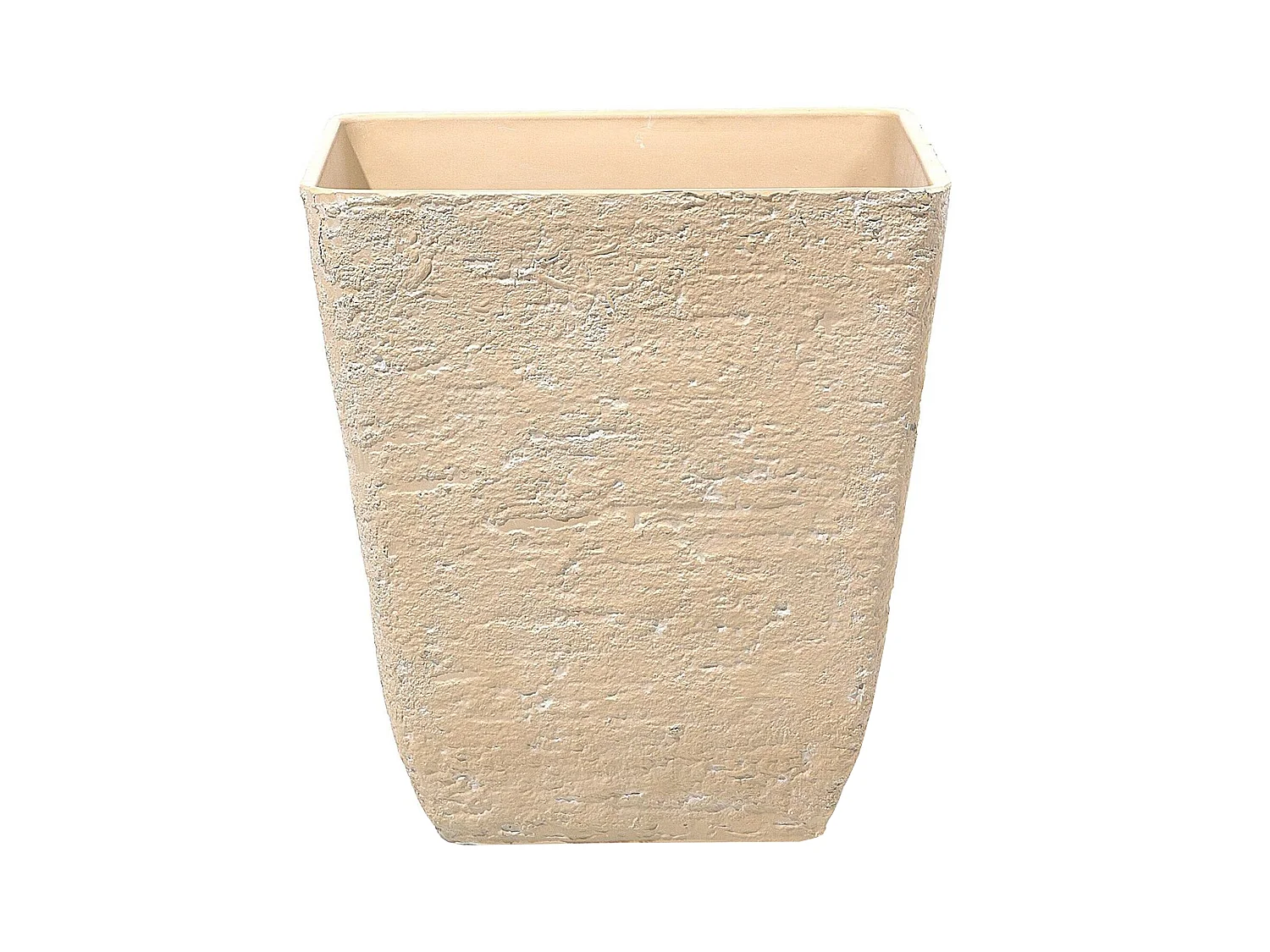 Set van 2 bloempotten DELOS Steen 49 cm Beige