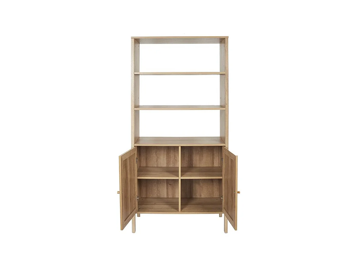 Buffet 2 Portes en Bois "Bali" 163cm Naturel