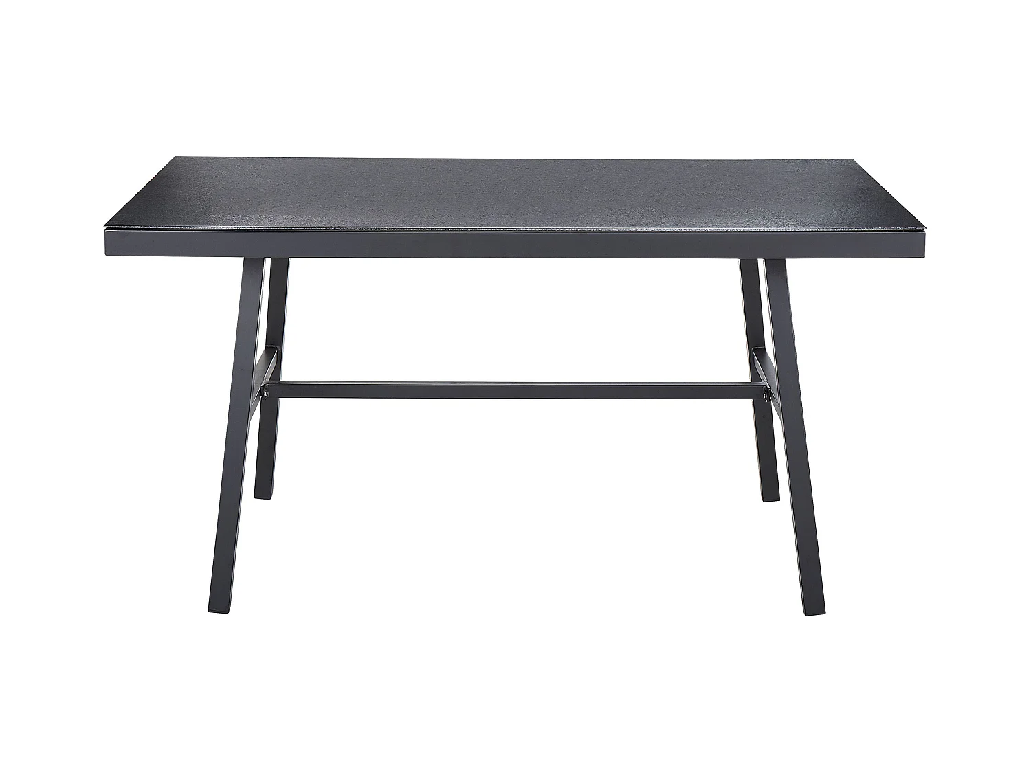 Stół ogrodowy CANETTO 150 cm 90 cm Szkło Czarny