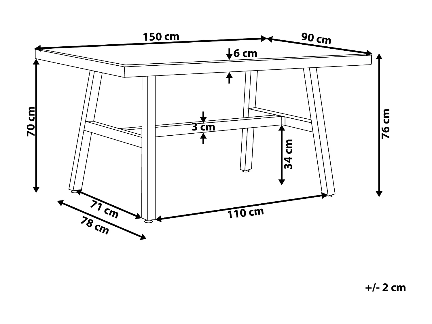 Table de salle à manger de jardin CANETTO 150 cm 90 cm Verre Noir