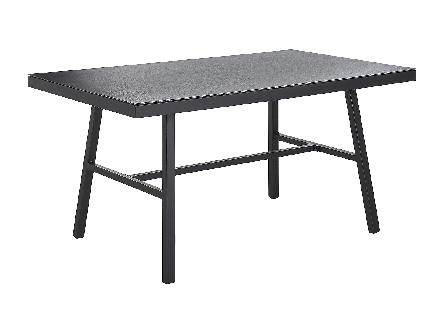 Tuin eettafel CANETTO 150 cm 90 cm Glas Zwart