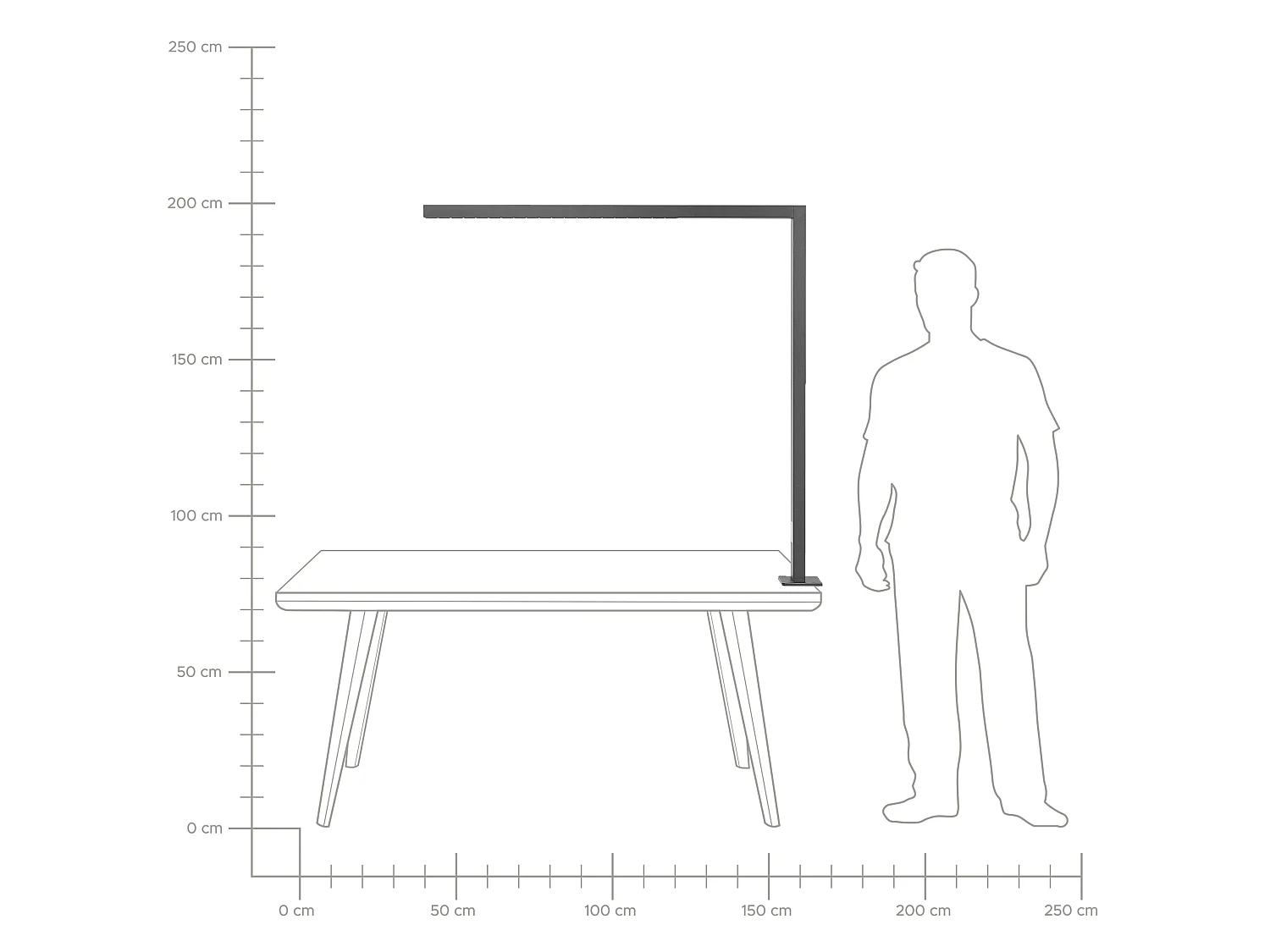 Lampe de bureau LED à pince OCTANT Avec détecteur de mouvement Métal Noir