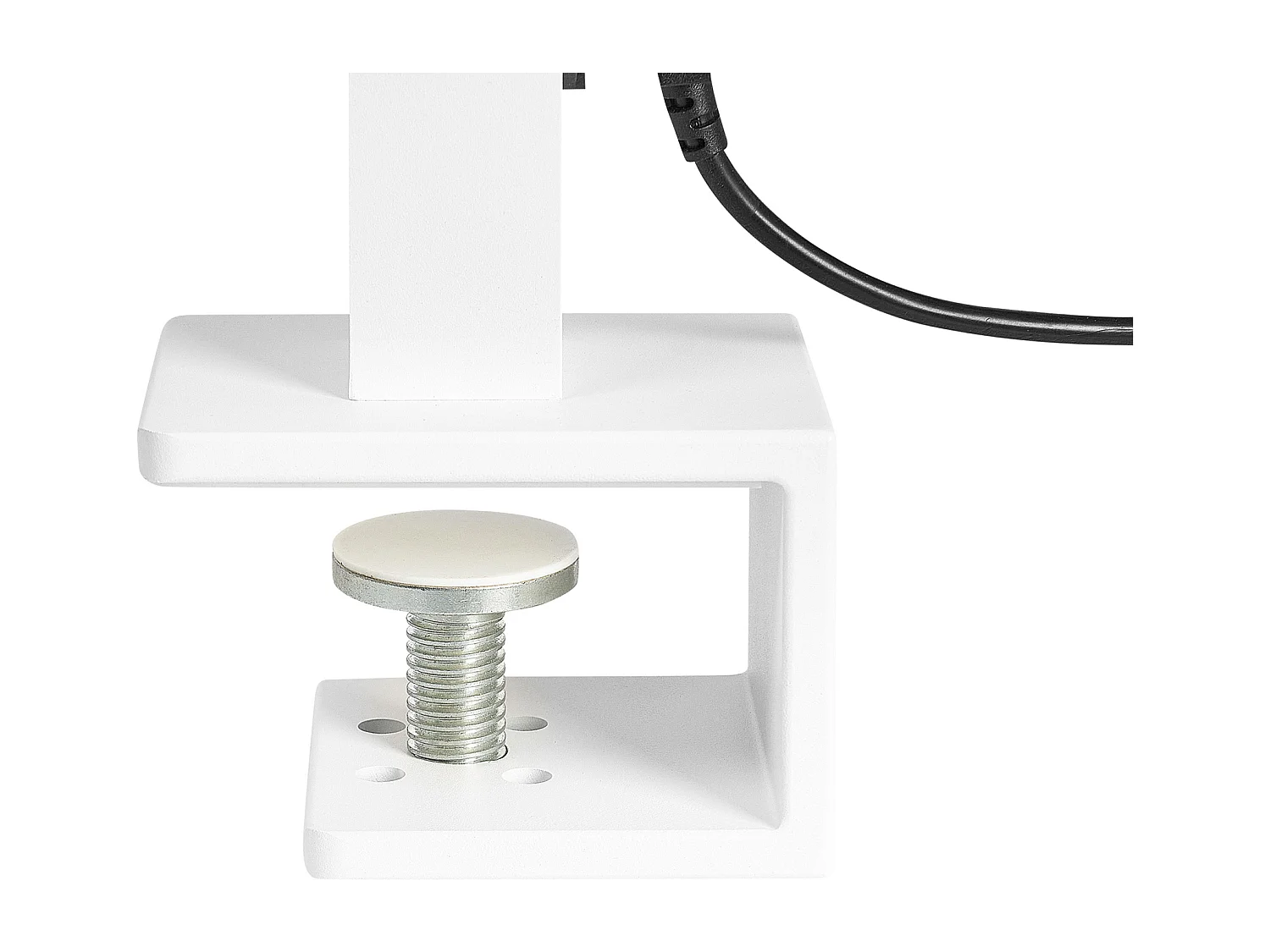 LED Schreibtischlampe klemmbar VOLANS mit Dimmer Metall Weiss