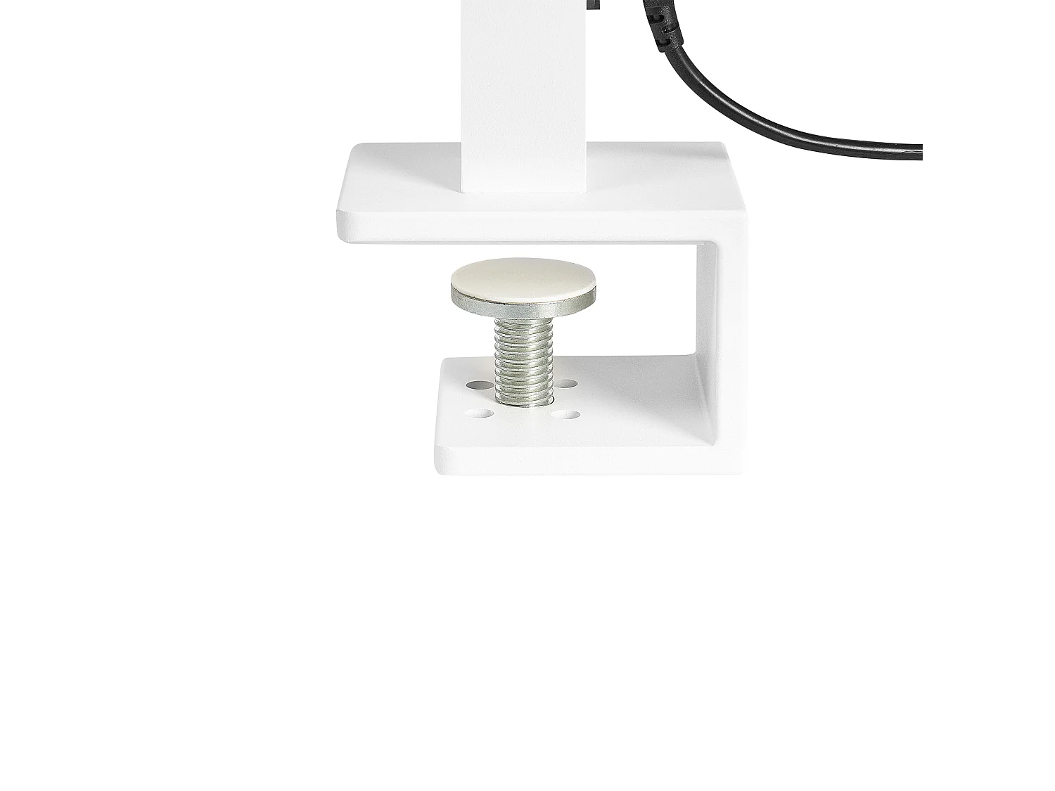LED Schreibtischlampe klemmbar VOLANS mit Dimmer Metall Weiss