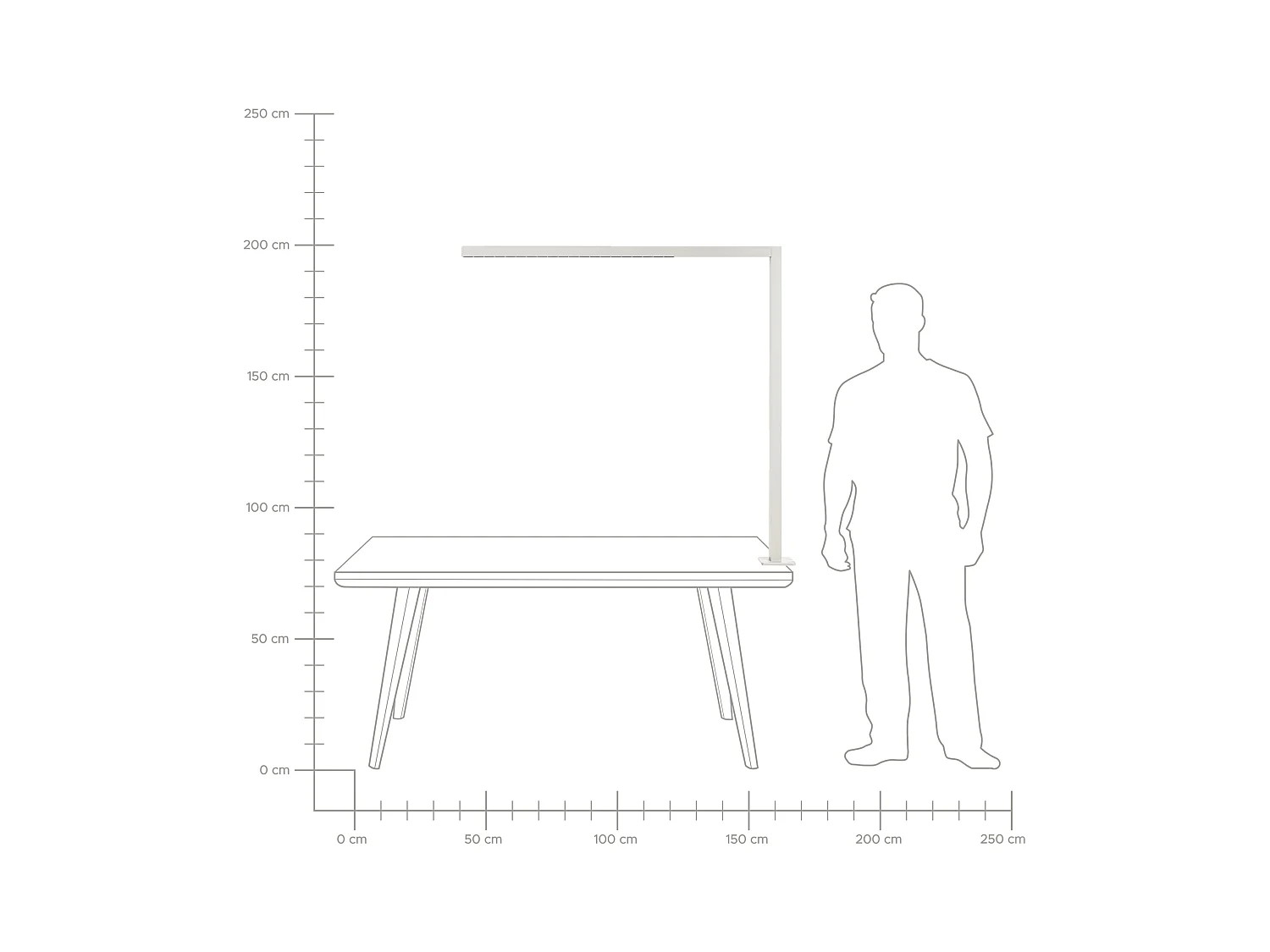 Lampada da tavolo con morsetto a LED OCTANT con sensore di movimento Metallo Argento
