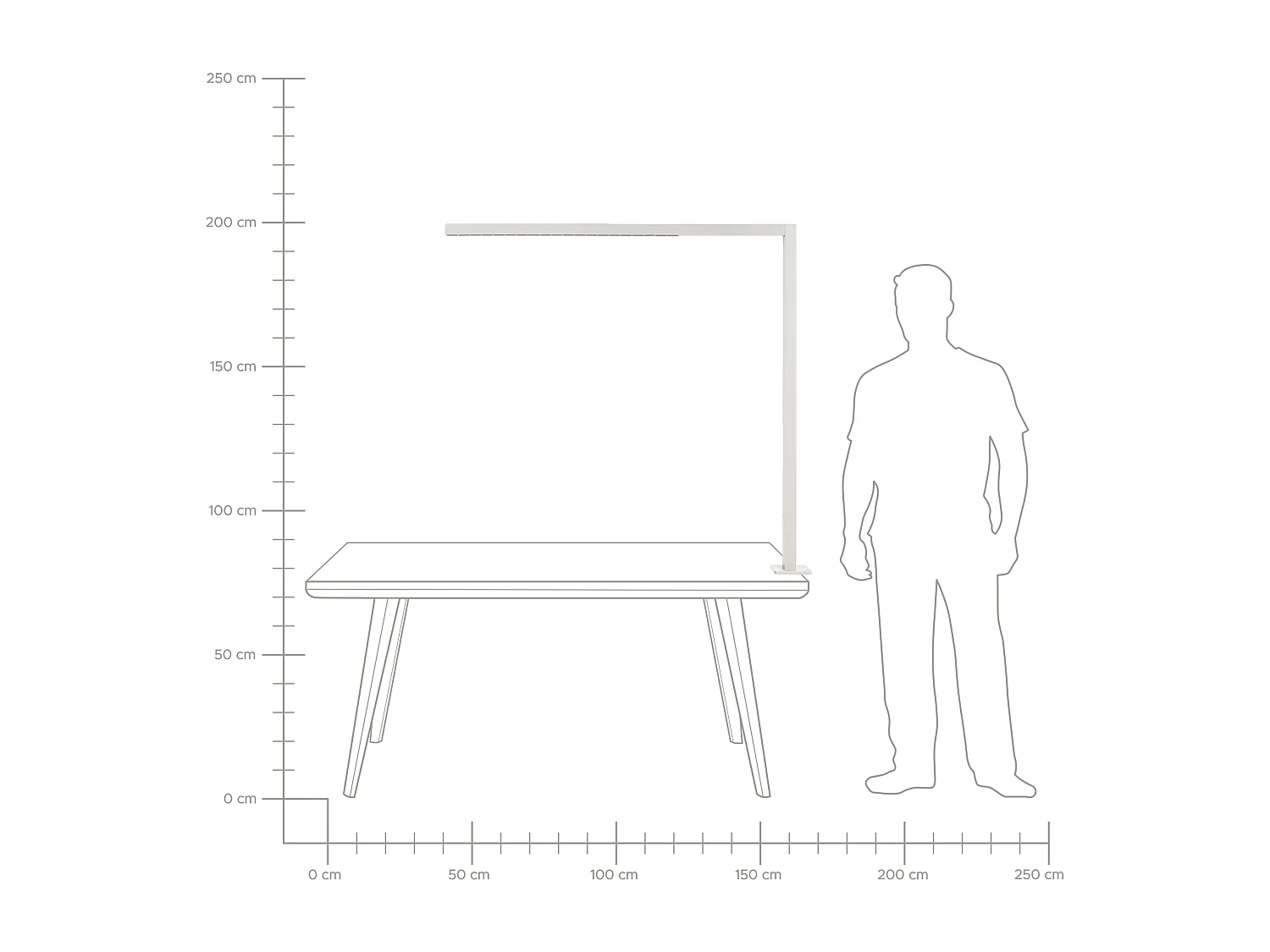LED vastklembare bureaulamp OCTANT Met bewegingssensor Metaal Zilver