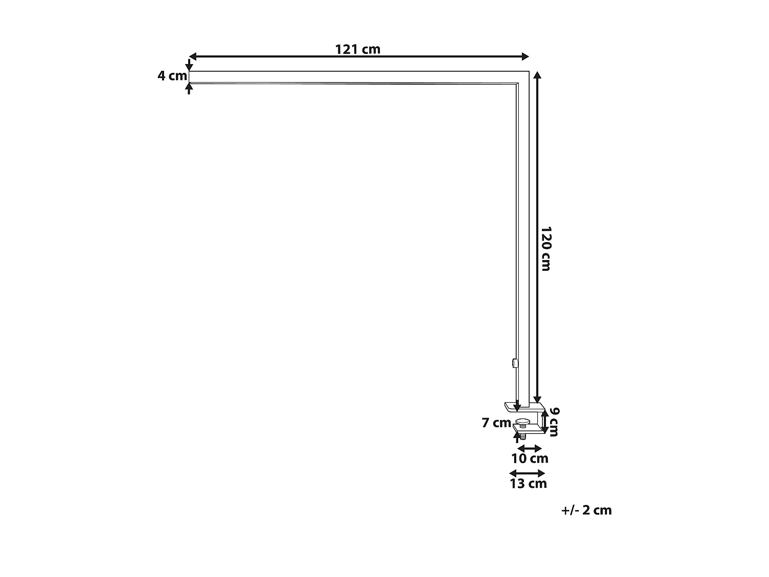 LED vastklembare bureaulamp VOLANS Met dimmer Metaal Zwart