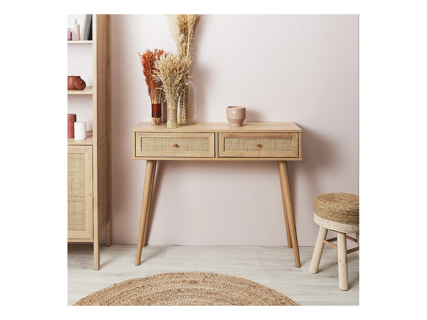 Console Bali 2 Tiroirs Beige