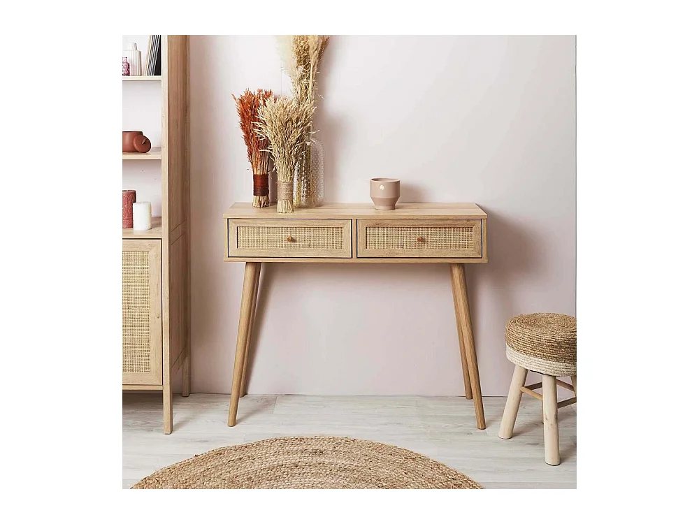 Console Bali 2 Tiroirs Beige