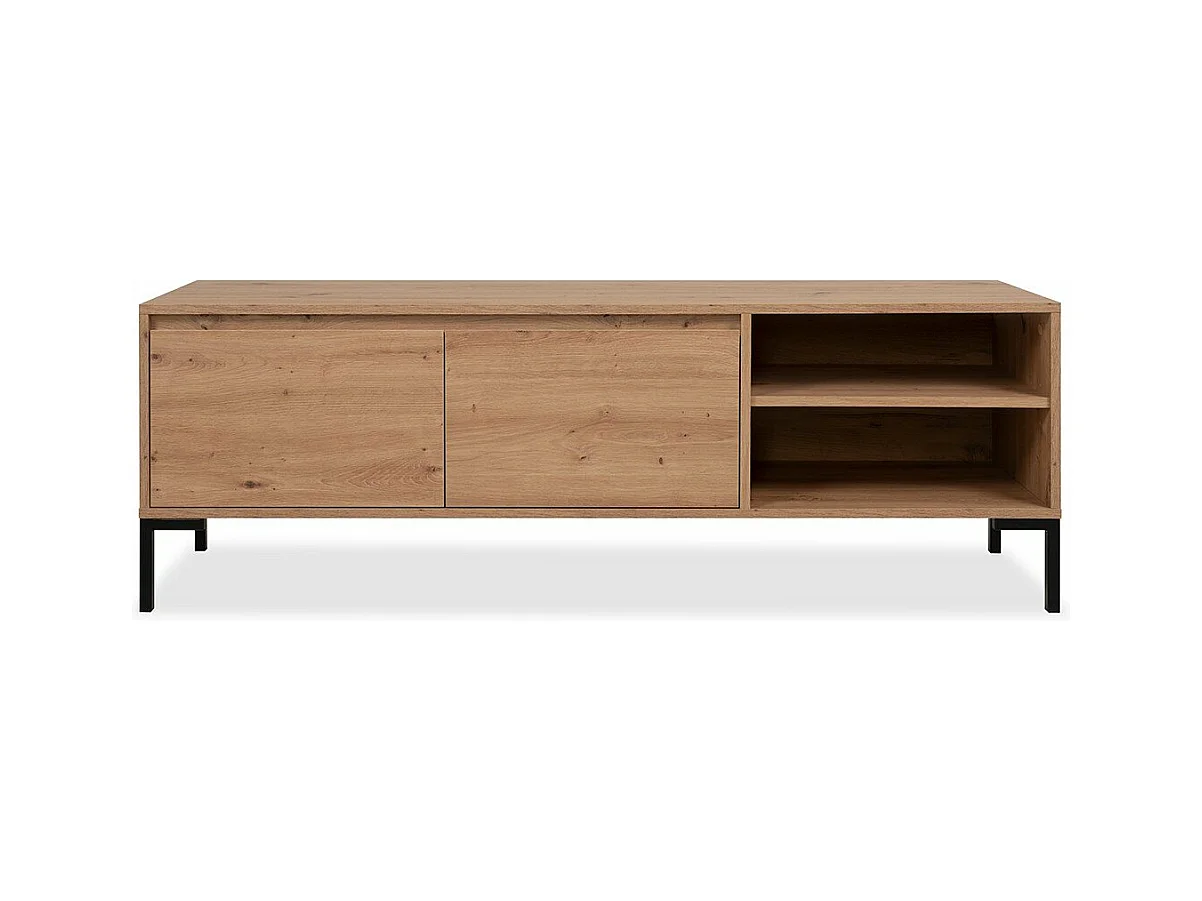 Meuble TV 2 Abattants 2 Niches L150 cm - PLOCK