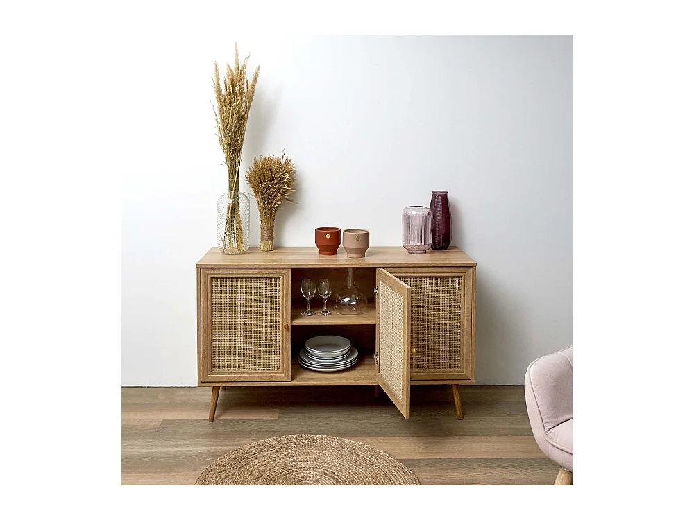 Aparador de madera de 3 puertas Bali