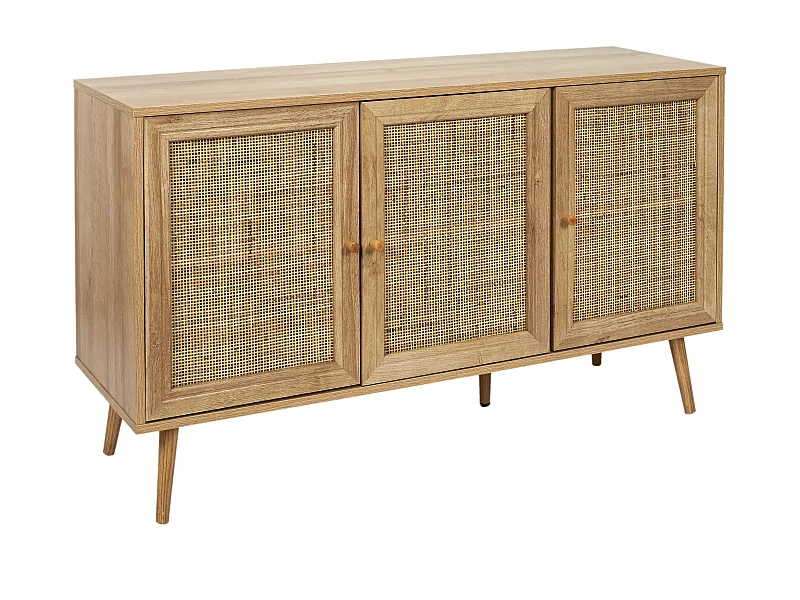 Buffet 3 Deuren Bali Bruin Vintage en Tropische Stijl