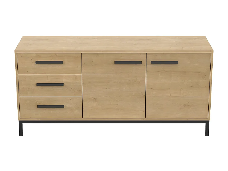 Buffet Craft 2 deuren 3 laden eikenhouten decor - L153 cm